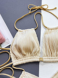 Girls Halter Lace-up Bikini One-piece Swimwear XM-970