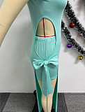 Sexy Hollow-out Split Long Dress And Shorts 2 Pieces Set NY-10757