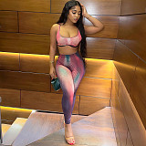 Sexy Printed Crop Vest And Bodycon Pants Women Sporty Suits MXXB-R23ST033