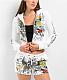 Fashion Printed Women Long Sleeves Hoodies And Shorts 2 Pieces Suits RS-905
