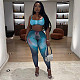 Sexy Printed Crop Vest And Bodycon Pants Women Sporty Suits MXXB-R23ST033