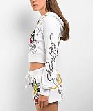 Fashion Printed Women Long Sleeves Hoodies And Shorts 2 Pieces Suits MJL-XH905