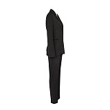 Office Lady Suit 2 Pieces Set Solid Color Blazer And Long Pants AIL-249