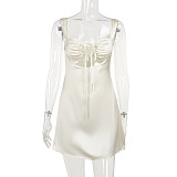 Sexy Lady Straps Lace-up High Waist Slim Short Dresses FL-24041