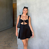Sexy Lady Straps Lace-up High Waist Slim Short Dresses FL-24041