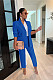 Office Lady Suit 2 Pieces Set Solid Color Blazer And Long Pants AIL-249