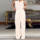 Fashion Women Sleeveless Solid Color Long Pants Suits YF-10739