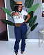 Stylish Mid-Waist Pleated Butt Lift Jeans LX-6005