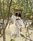 Sexy Bra+Long Sleeve Robe+Wide Leg Pants 3 Pcs Set MK-3172