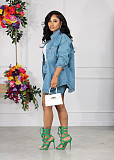 Women's Denim Suit Jacket Two-piece Denim Shorts AIL-250