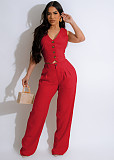 Elegant OL Lady Vest And Long Pants Two Pieces Sets AIL-265