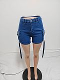 Casual Girls Strech Package Hip Cotton Denim Shorts XT-8301