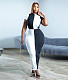 Plus Size Patchwork T Shirt Maxi Skirts Matching Set NY-10227
