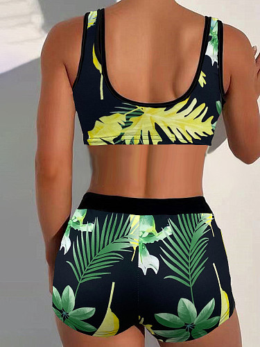 Sexy Printed Women Vest And Shorts Large Size 2 Pieces Sets TB-6161