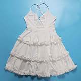 Sexy Hollow Out Backless Tiered Short Dress NY-10533