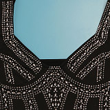 Black Sexy Ladies Square Collar Hot Drilling Slim Long Party Dress NY-3168