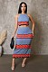 Women's Sleeveless Knitted Elastic Casual Vest Sweater Long Skirt Set OSM-4459