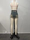 Women High-waist Package Hips Strech Denim Short Skirt OD-8680