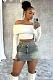 Women High-waist Package Hips Strech Denim Short Skirt OD-8680