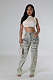 Leisure Girls Middle Waist Zipper Pockets Strech Long Jeans LX-1381