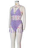 Crochet Swimsuit Cover Up Tassel Beach Bikini Set ZS-0105