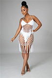 Crochet Swimsuit Cover Up Tassel Beach Bikini Set ZS-0105