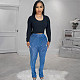 Breathable High Elastic Slim Fitting Stack Pants CH-23101