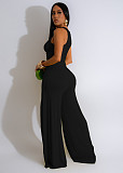 Sexy Sleeveless Vest And Long Split Wide-leg Pants 2 Pieces Sets SFY-468
