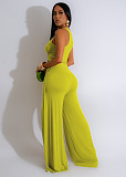 Sexy Sleeveless Vest And Long Split Wide-leg Pants 2 Pieces Sets SFY-468