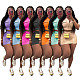 Casual Women Solid Color Patchwork Zipper Cardigan Short Skirts 2 Pieces Sets TR-1312