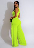 Sexy Sleeveless Vest And Long Split Wide-leg Pants 2 Pieces Sets SFY-468
