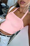 Women's One-piece Halter Sporty Yoga Crop Top HXZY-0375