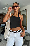 Women's One-piece Halter Sporty Yoga Crop Top HXZY-0375