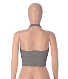 Women's One-piece Halter Sporty Yoga Crop Top HXZY-0375