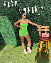 Solid Color Backless Bandage Bodycon Rompers MDF-5377