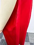 Red Sexy Strapless Single Shoulder Hem Maxi Dresses NY-10679