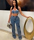 Chic Midi Waist Multi-pocket Cargo Jean Pants CM-8689