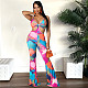 Cut Out Spaghetti Straps Flared Party Jumpsuits YNS-16802