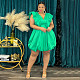 Large Size Women V-neck Sleeveless Ruffles Short Dress NNWY-7838