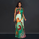 2024 Sexy Backless Women Printed Sleeveless Long Dresses BY-6763