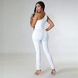 Hot Drilling One Shoulder Skinny Nightclub Jumpsuits NY-2518