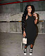 Casual Sleeveless Solid Color Mid Waist Bodycon Sheath Basic Vest Long Dress NIYA-8062