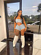 2024 New Fashion Women Breast Wrap Elastic Shorts Set TK-6316