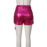 Women's Summer Fashion High-stretch Irregular Multi-pocket Cargo A-line Shorts ZS-0659