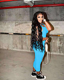 Casual Sleeveless Solid Color Mid Waist Bodycon Sheath Basic Vest Long Dress NIYA-8062