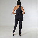 Hot Drilling One Shoulder Skinny Nightclub Jumpsuits NY-2518