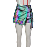 Women's Summer Fashion High-stretch Irregular Multi-pocket Cargo A-line Shorts ZS-0659