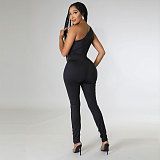 Hot Drilling One Shoulder Skinny Nightclub Jumpsuits NY-2518