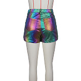 Women's Summer Fashion High-stretch Irregular Multi-pocket Cargo A-line Shorts ZS-0659