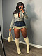 Retro Women Zipper High-waisted Strech Denim Shorts XT-82053